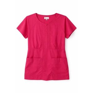 Peaches womens cotton blend Barbiecore fuschia pink scrub top Medium